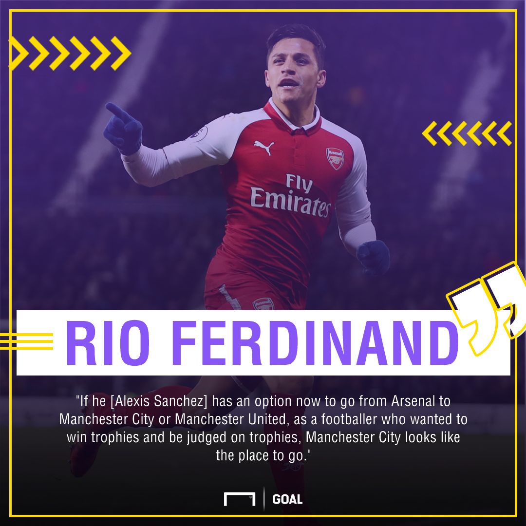 Alexis Sanchez Rio Ferdinand City over United