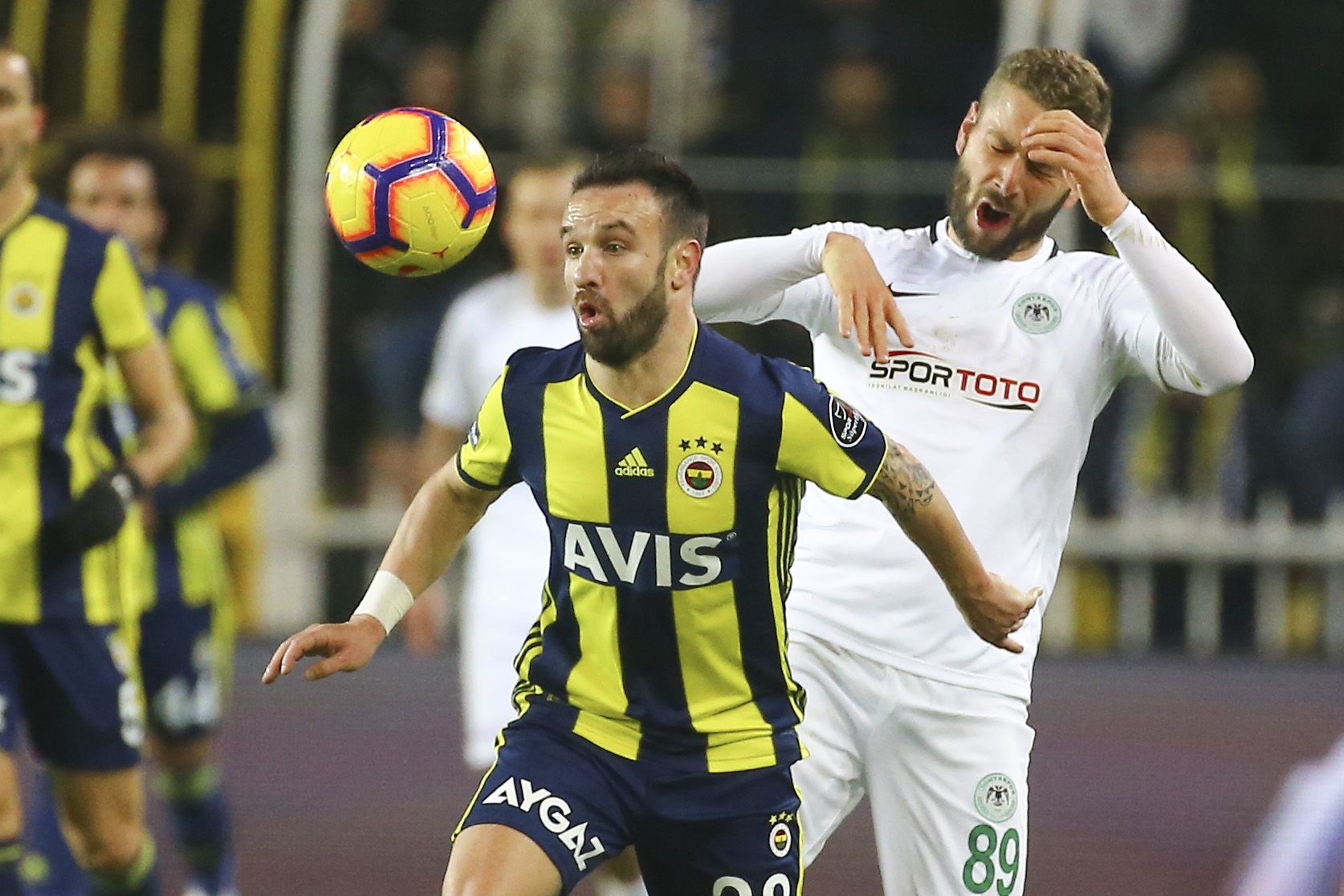Mathieu Valbuena Nejc Skubic Fenerbahce Konyaspor Turkish Super League 02/16/19