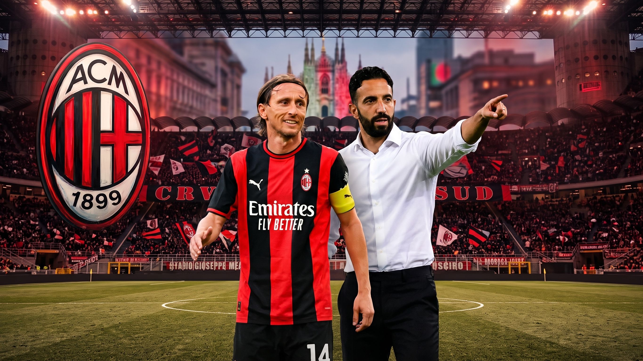 Luka Modric Ruben Amorim Milan (Goal Only)