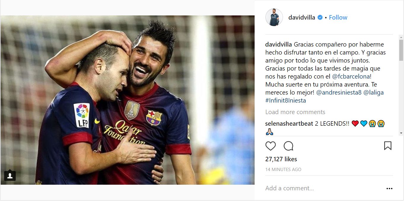 Reaction Iniesta