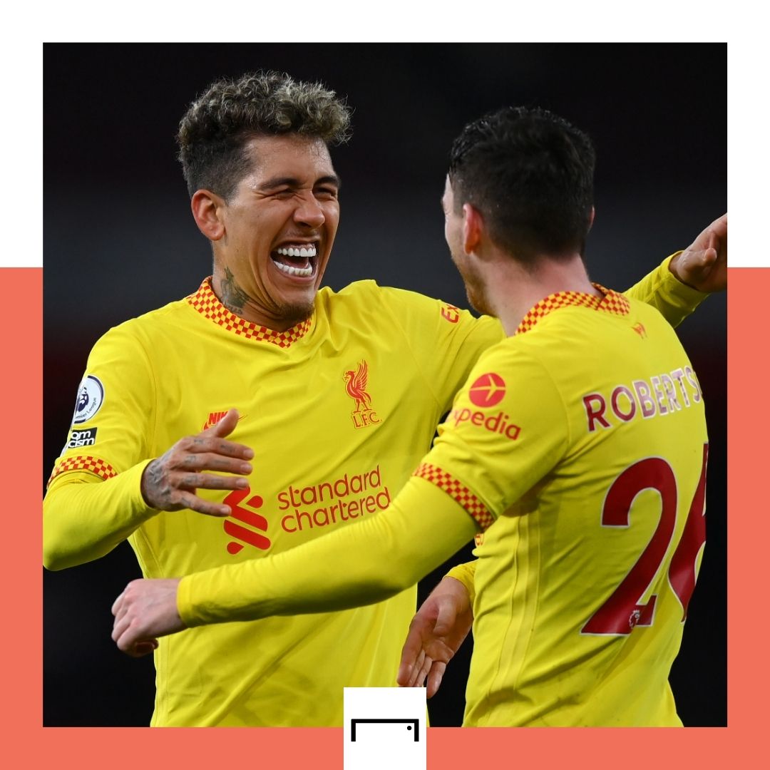 Roberto Firmino Andy Robertson Liverpool Arsenal Premier League 2021-22 GFX