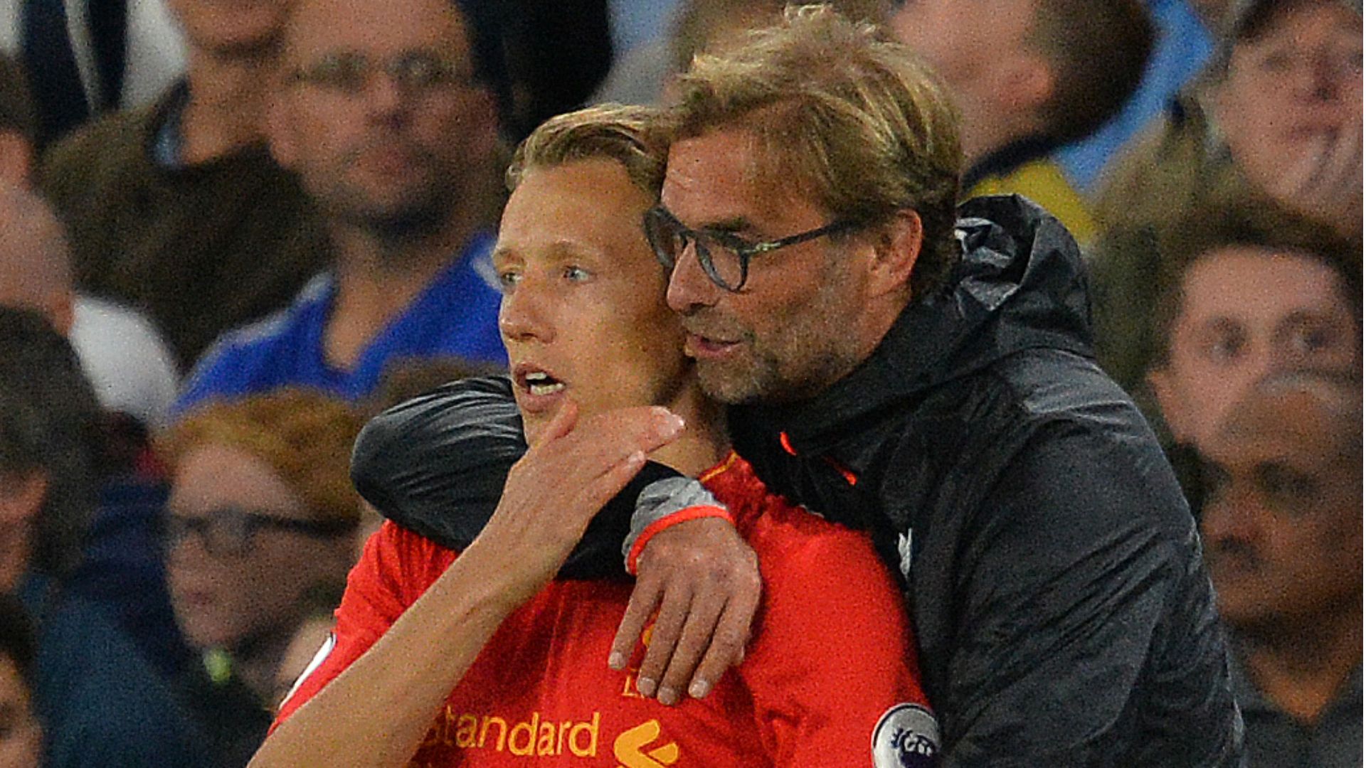Lucas Leiva Jurgen Klopp Liverpool 08 10 2016