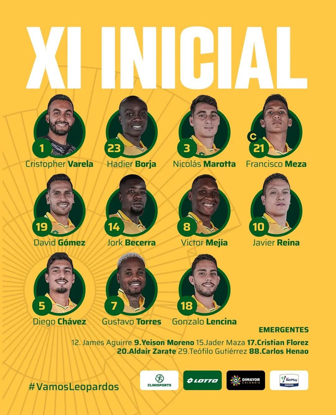 Nómina Bucaramanga Fecha 11 Liga BetPlay 2023