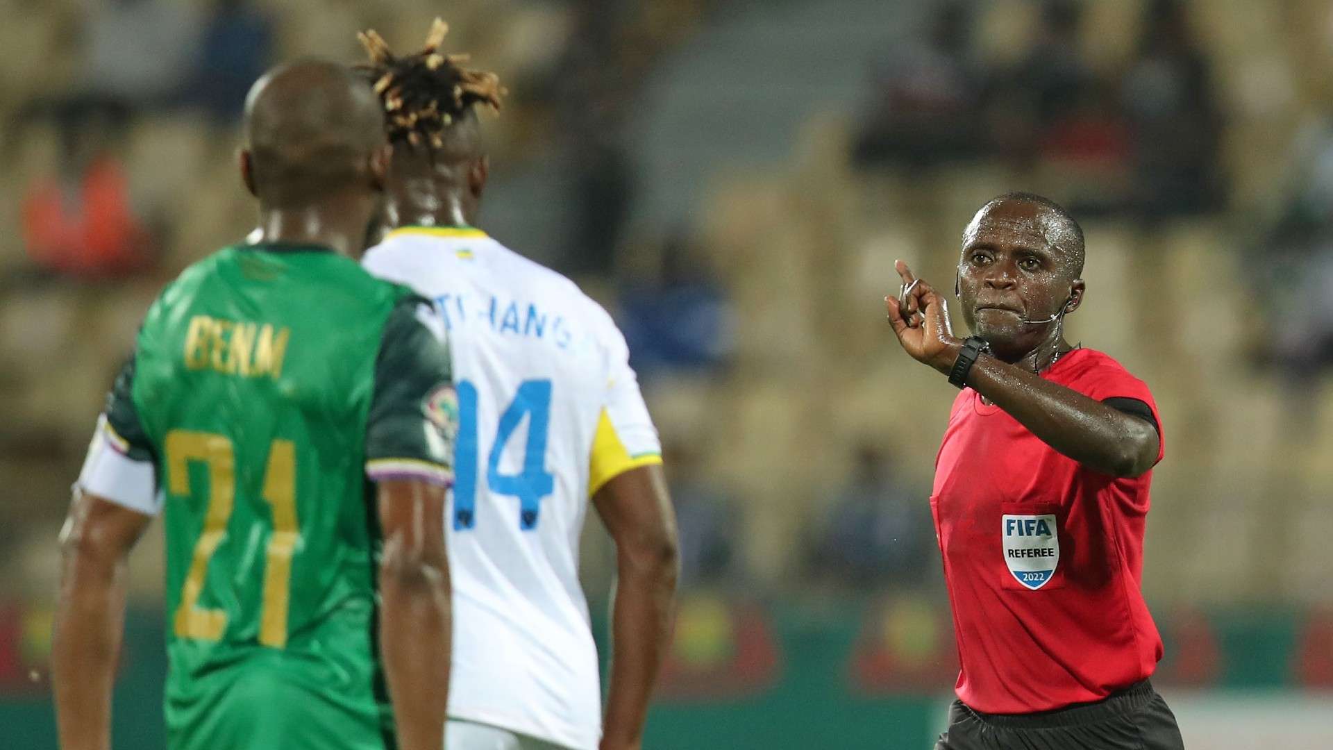 Kenya referee Peter Waweru Kamaku during the 2021 Africa Cup of Nations Afcon Finals.