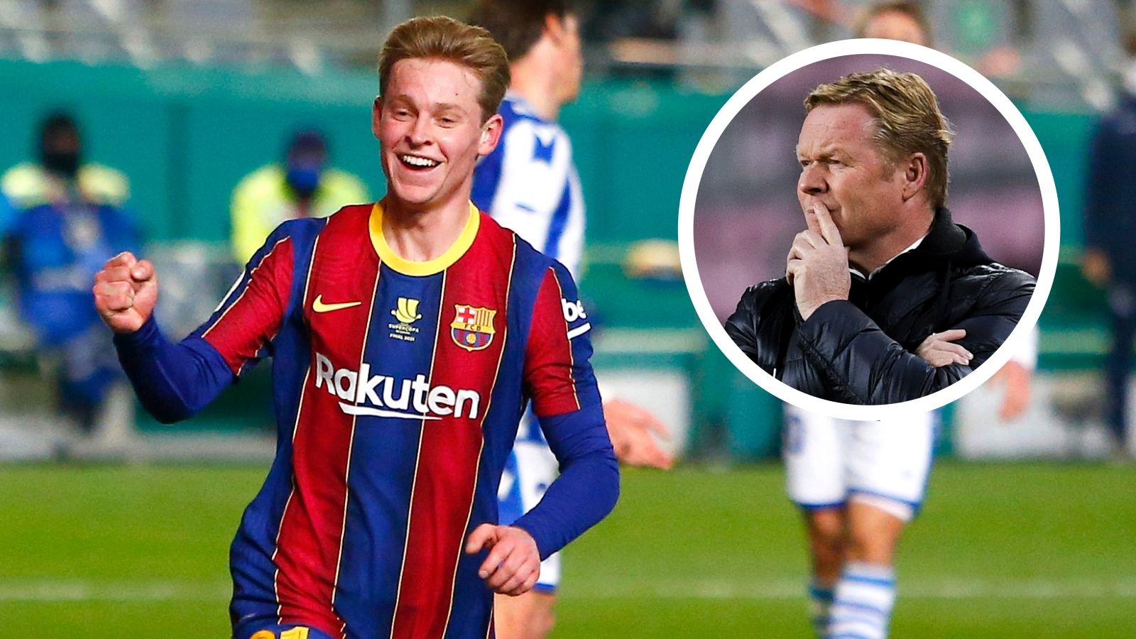 Frenkie de Jong Ronald Koeman Barcelona GFX