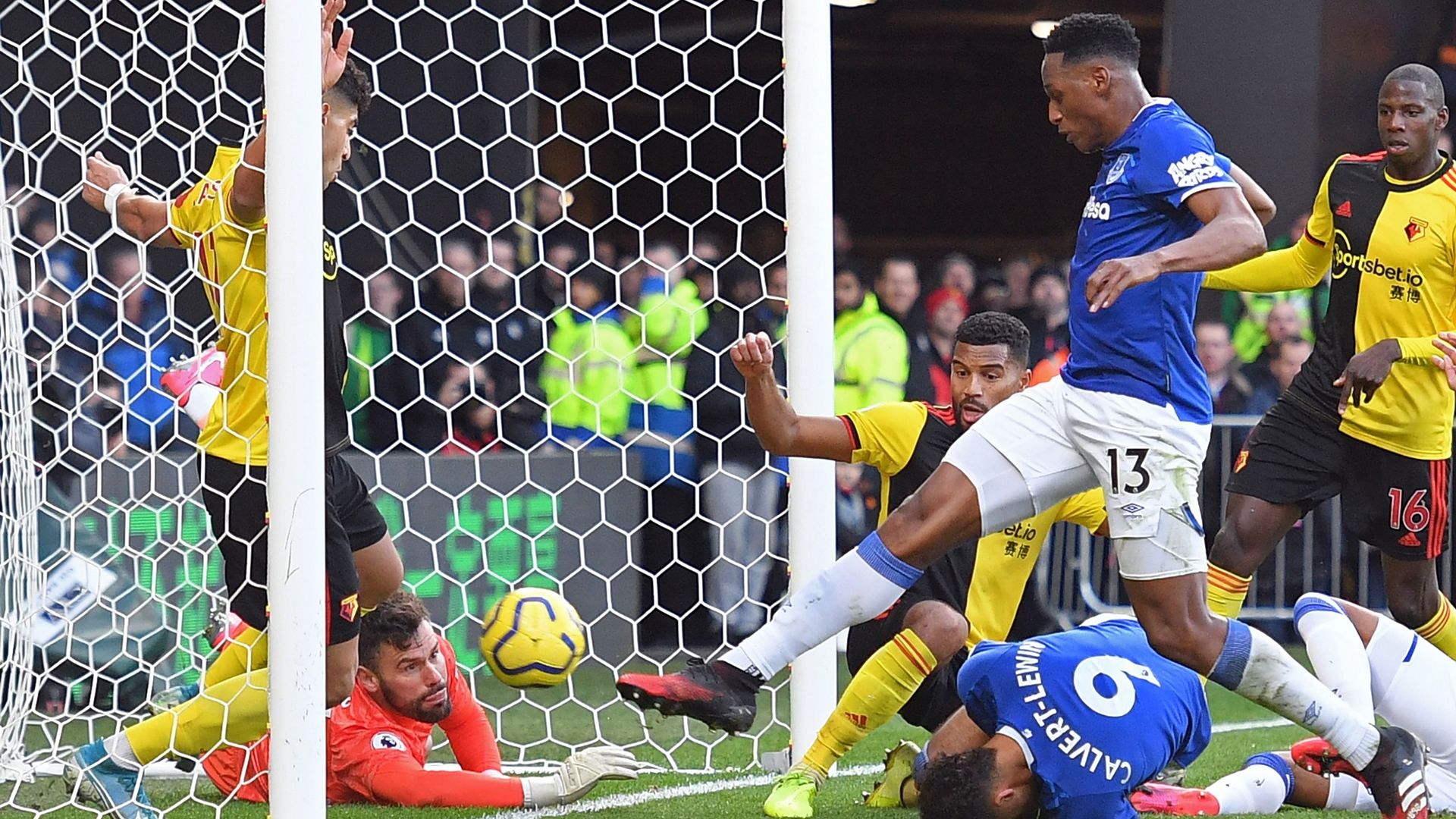 Yerry Mina Everton Watford Premier League 2020