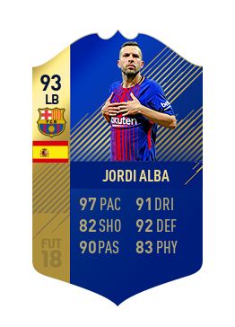 FIFA 18 La Liga Team of the Season Jordi Alba