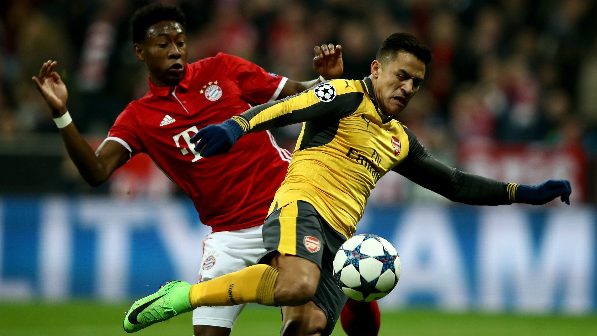 DAVID ALABA BAYERN MÜNCHEN ALEXIS SANCHEZ ARSENAL UEFA CHAMPIONS LEAGUE 15022017