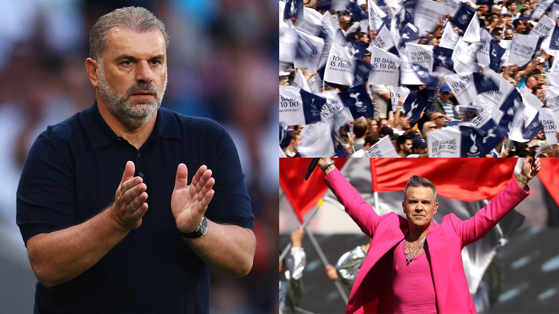 Ange Postecoglou Tottenham fans Robbie Williams
