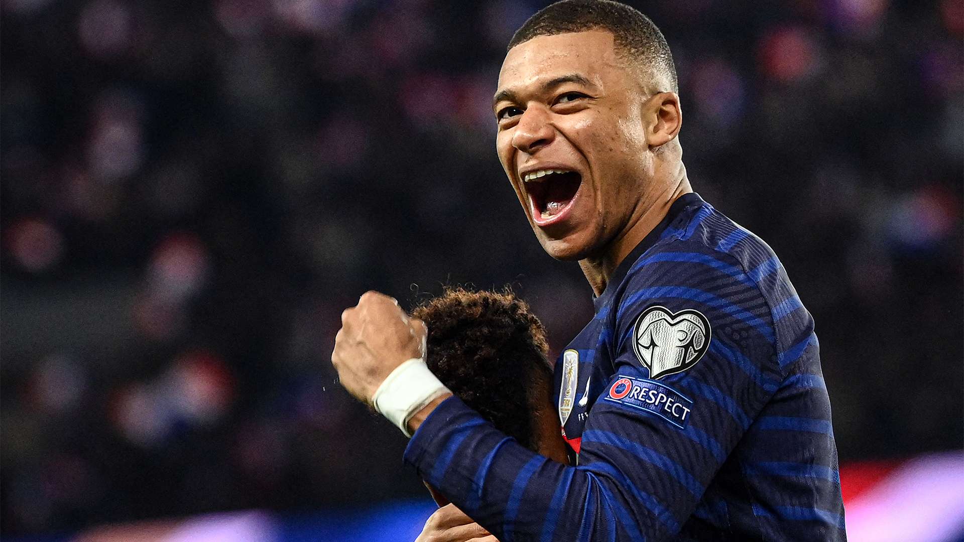 Kylian Mbappe France Nations League celebrate 2021