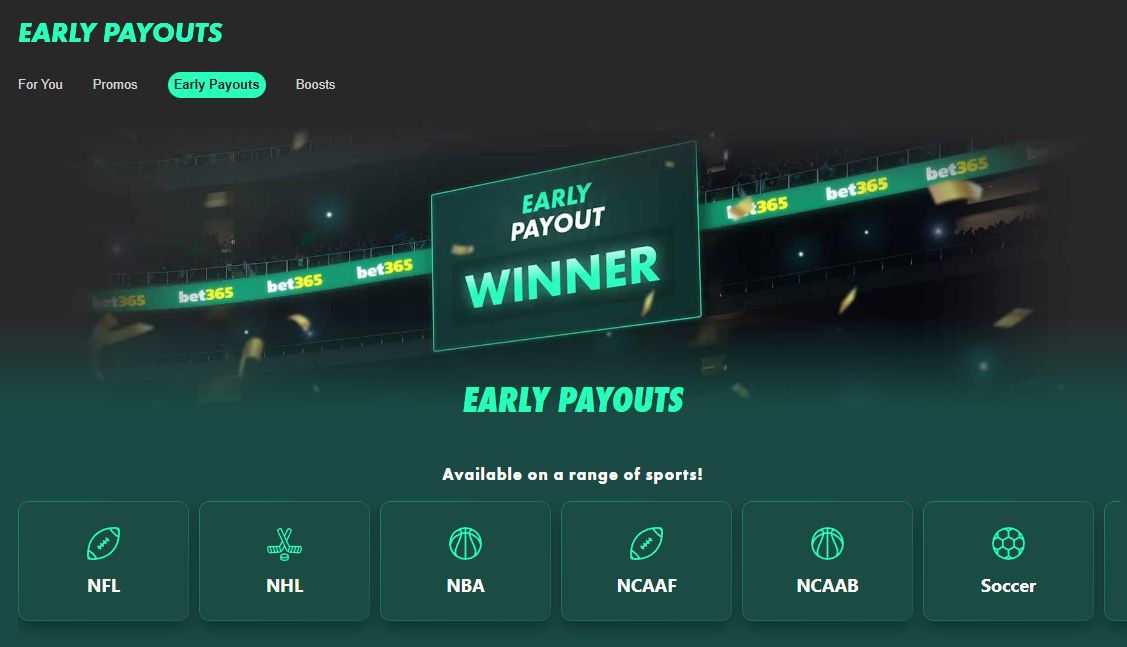 bet365 early payout missouri