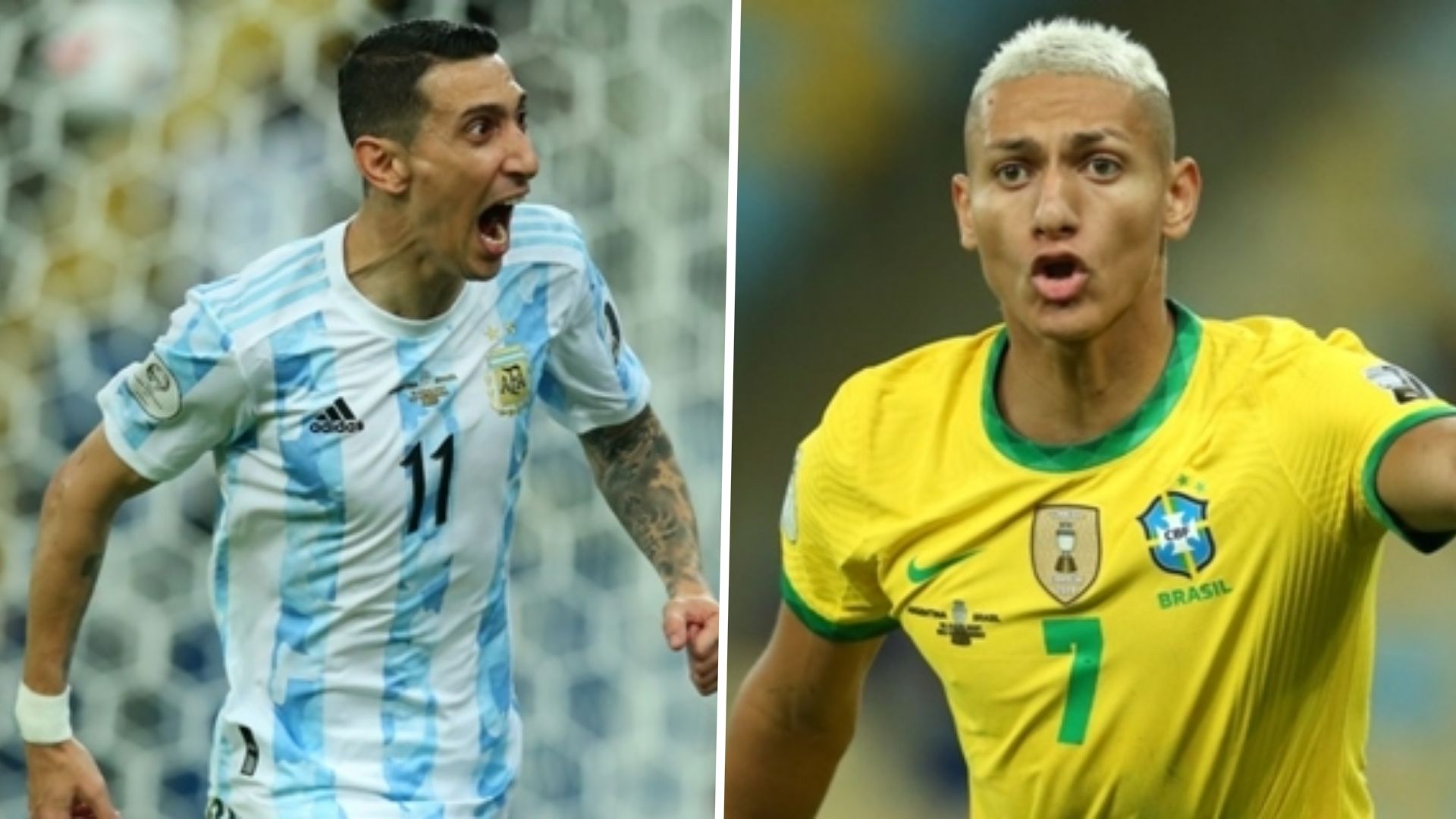 Angel Di Maria Argentina Richarlison Brasil