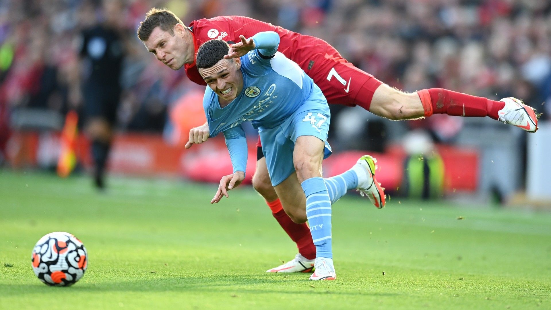 James Milner Phil Foden Liverpool Man City 2021