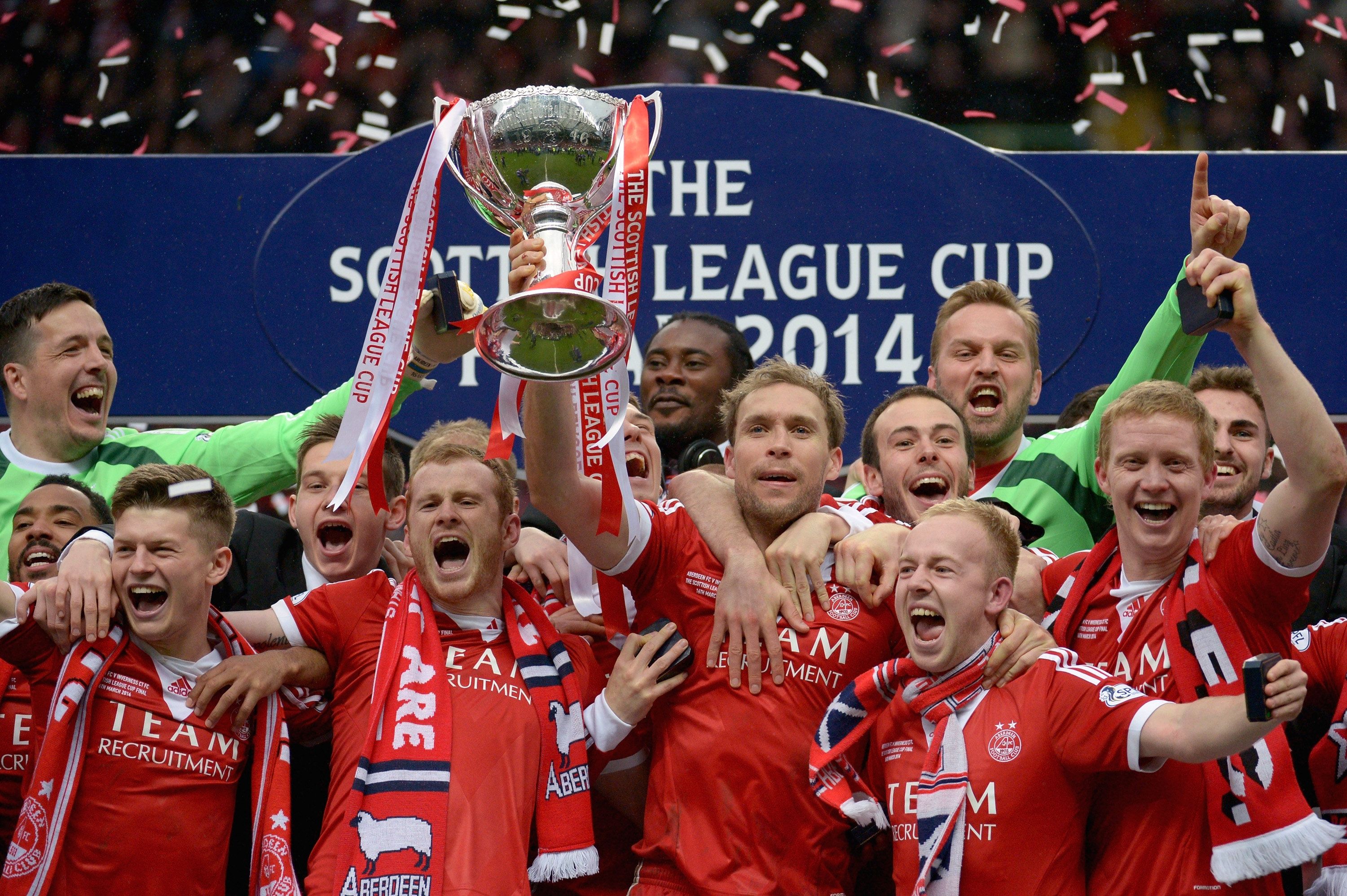 Aberdeen celebrate League Cup success