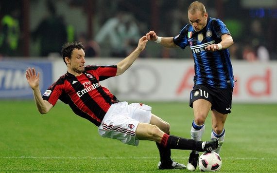 Wesley Sneijder and Mark van Bommel - Milan - Inter