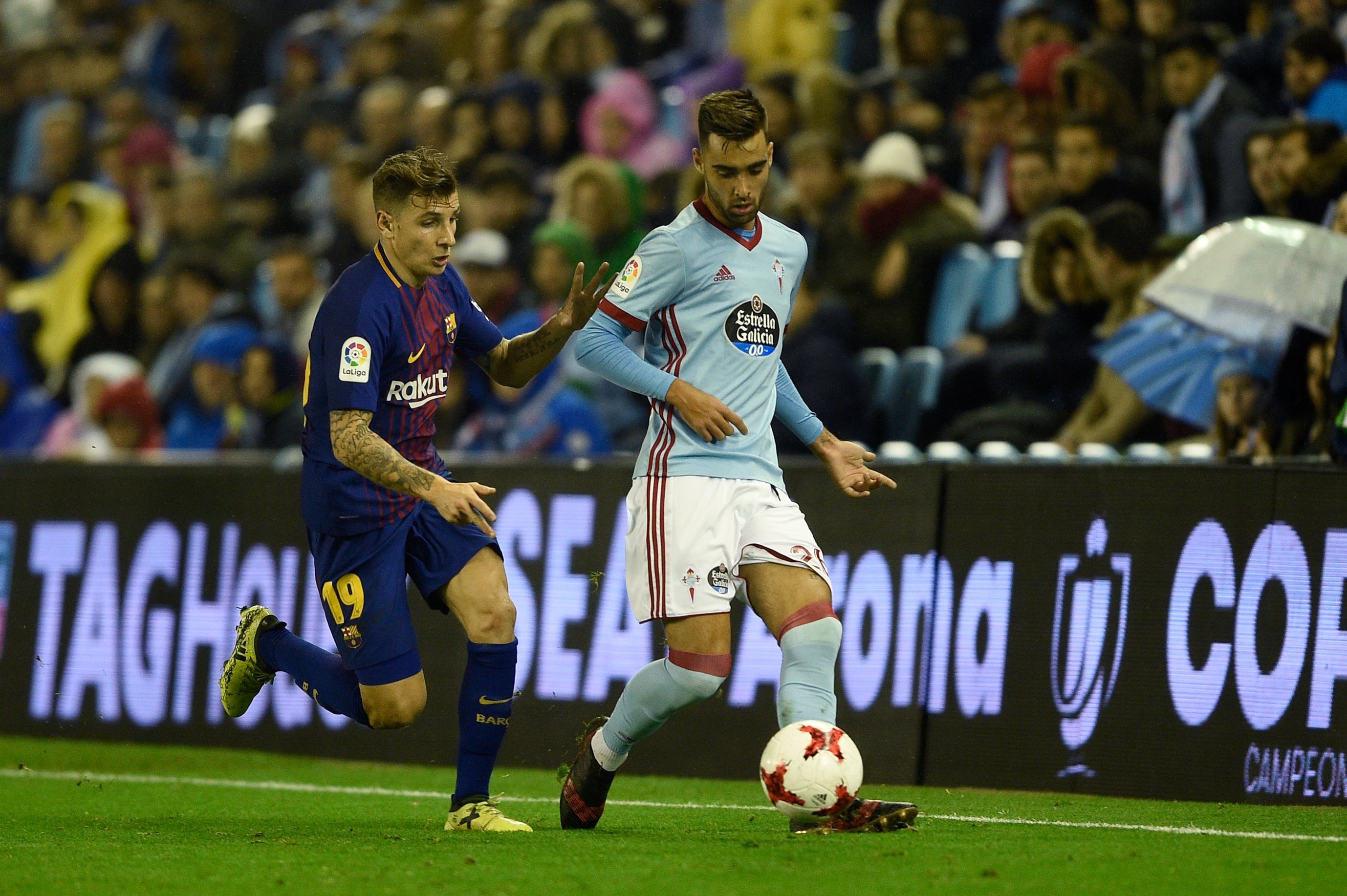 Brais Mendez Celta Vigo Lucas Digne FC Barcelona