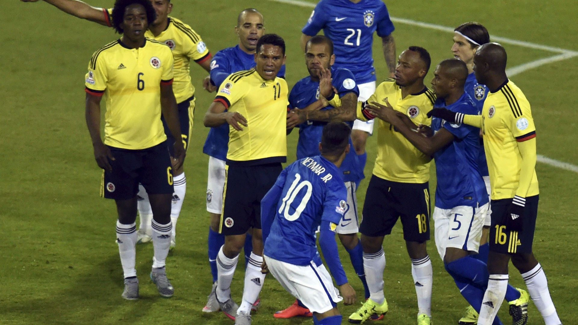 neymar carlos bacca - brazil 0 colombia 1 - copa america - 18062015