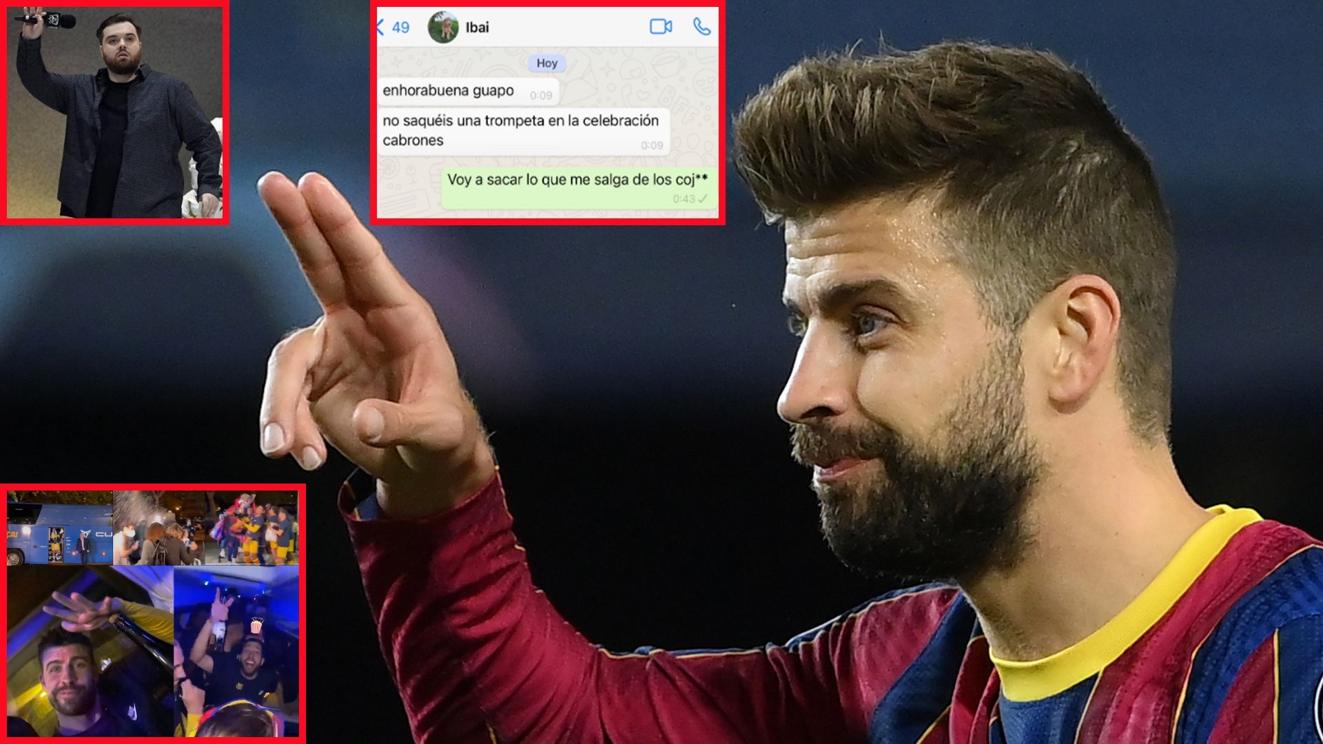 Piqué, Ibai Llanos y la celebración del Barcelona