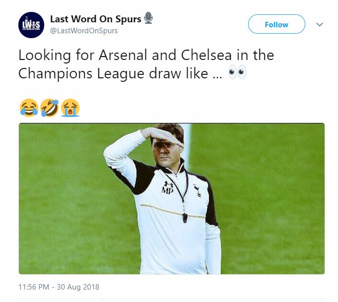 Reaction UCL 2018-19 Draw