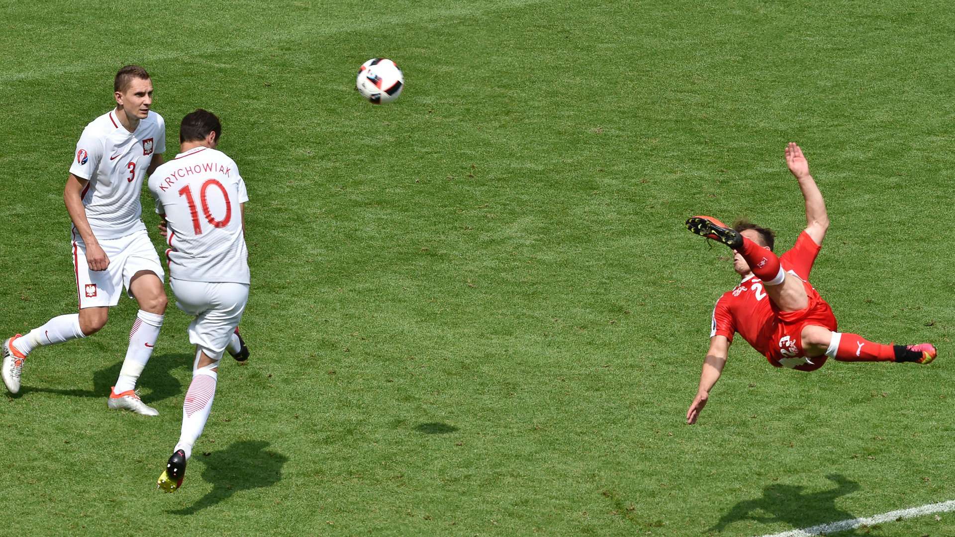 Xherdan Shaqiri goal Switzerland Poland Euro 2016