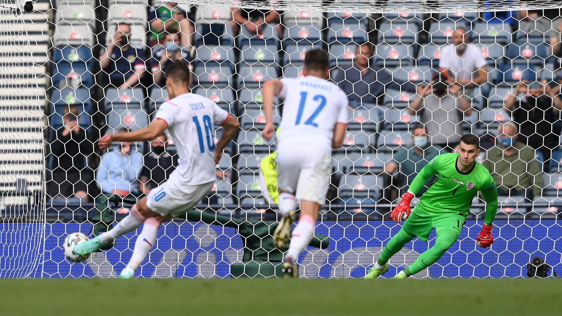 Patrik Schick penalty Croatia Czech Republic Euro 2020