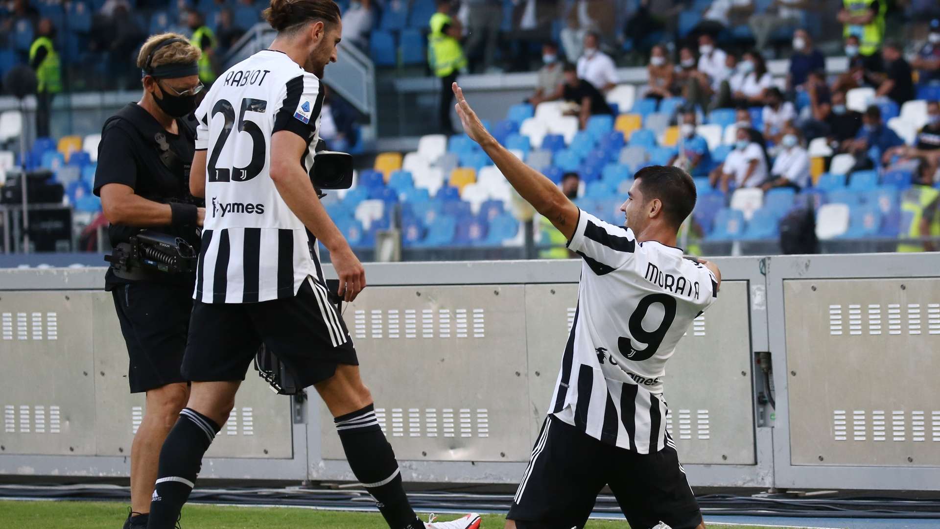 Morata celebrating Napoli Juventus Serie A