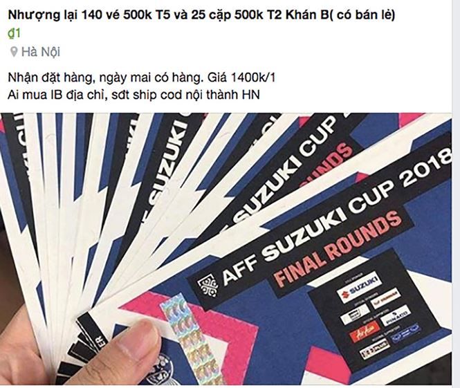 Phe vé online AFF Cup