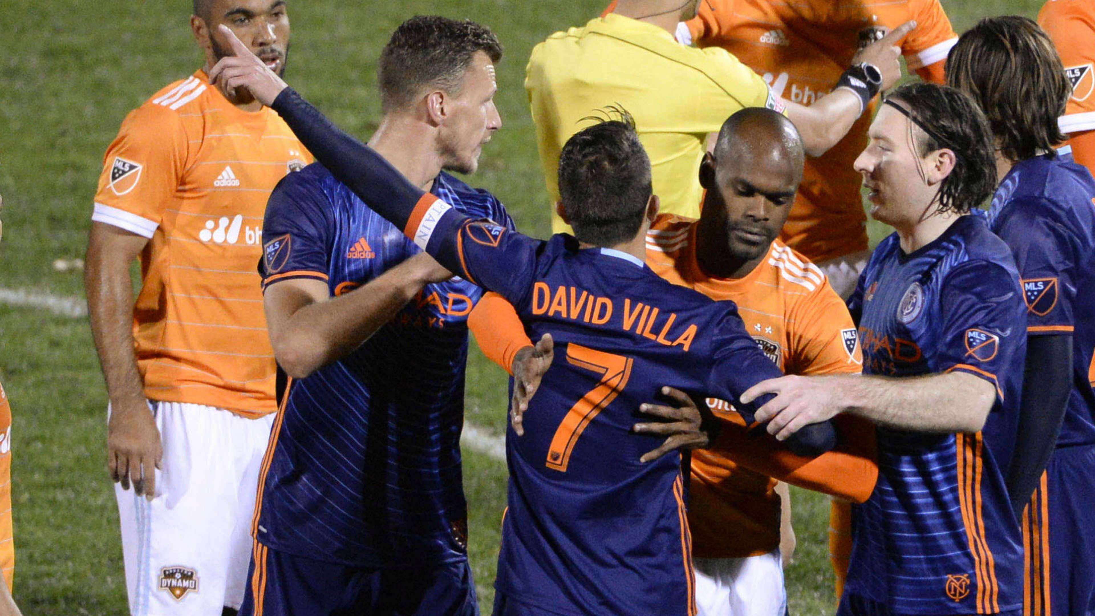 David Villa Adolfo Machado New York City FC vs. Houston Dynamo