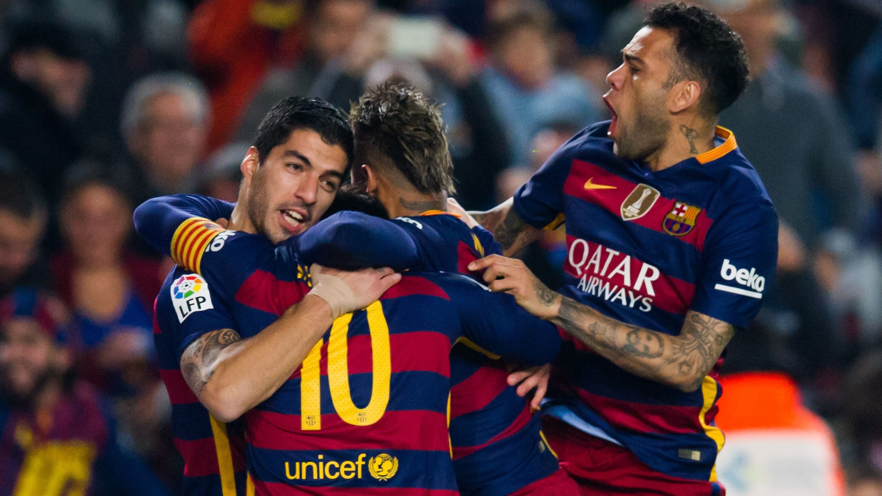 Suarez messi alves neymar Barcelona Athletic copa del rey 20160127