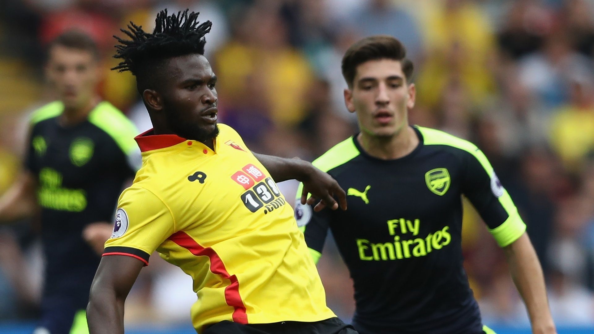 Isaac Success of Watford & Hector Bellerin of Arsenal