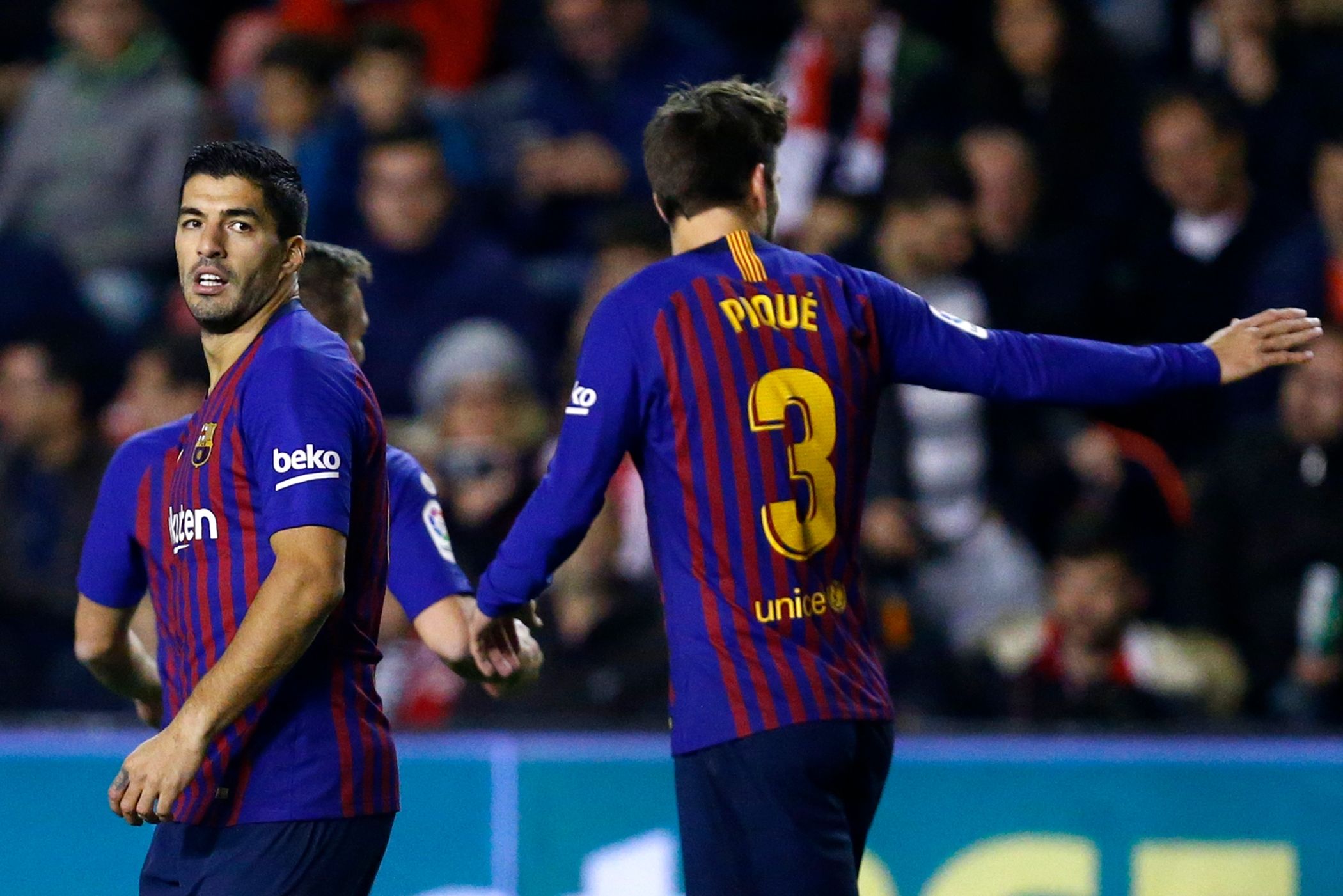 LUIS SUAREZ PIQUE RAYO VALLECANO BARCELONA LALIGA