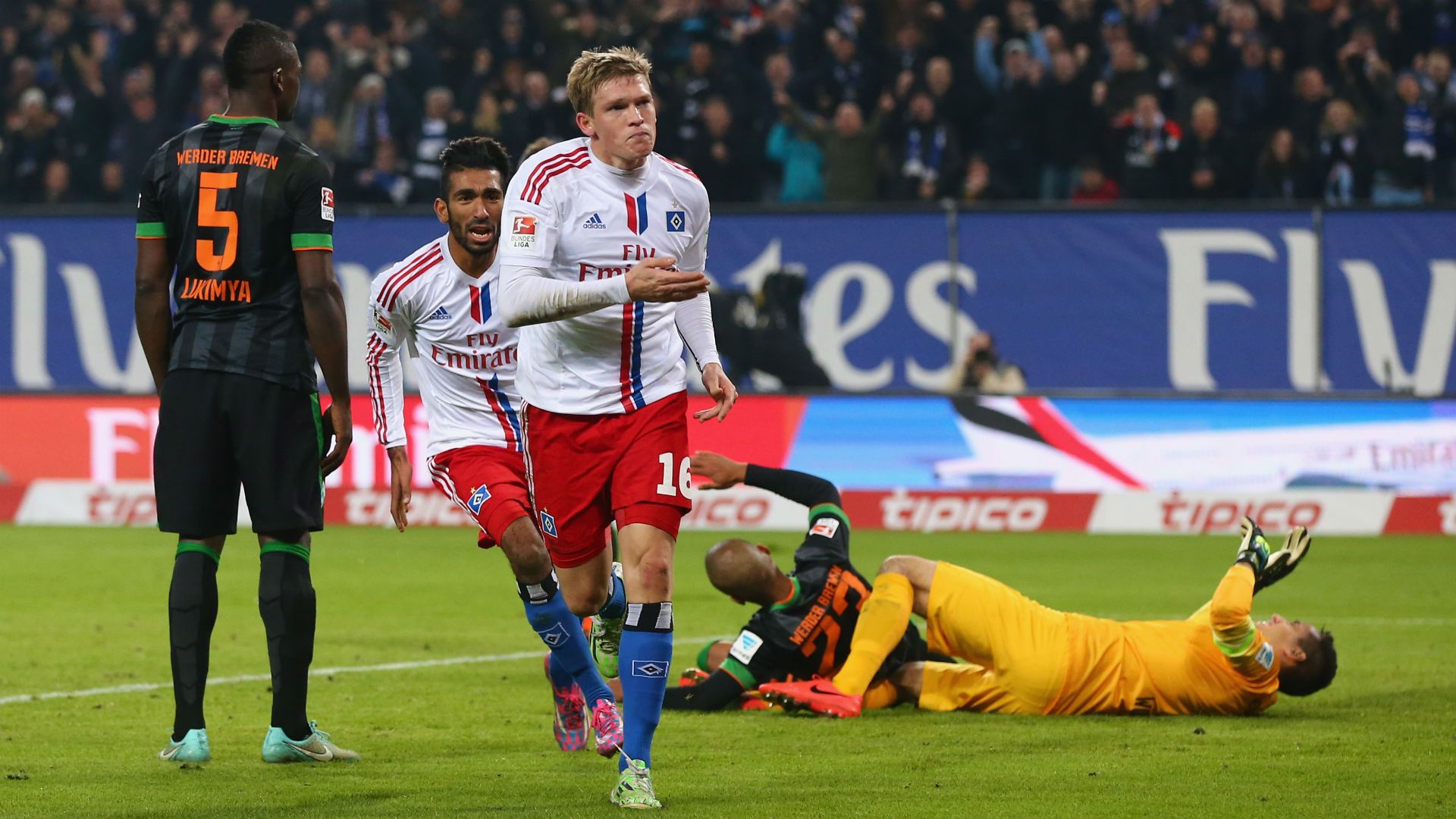 Artjoms Rudnevs Hamburger SV SV Werder Bremen Bundesliga 11232014