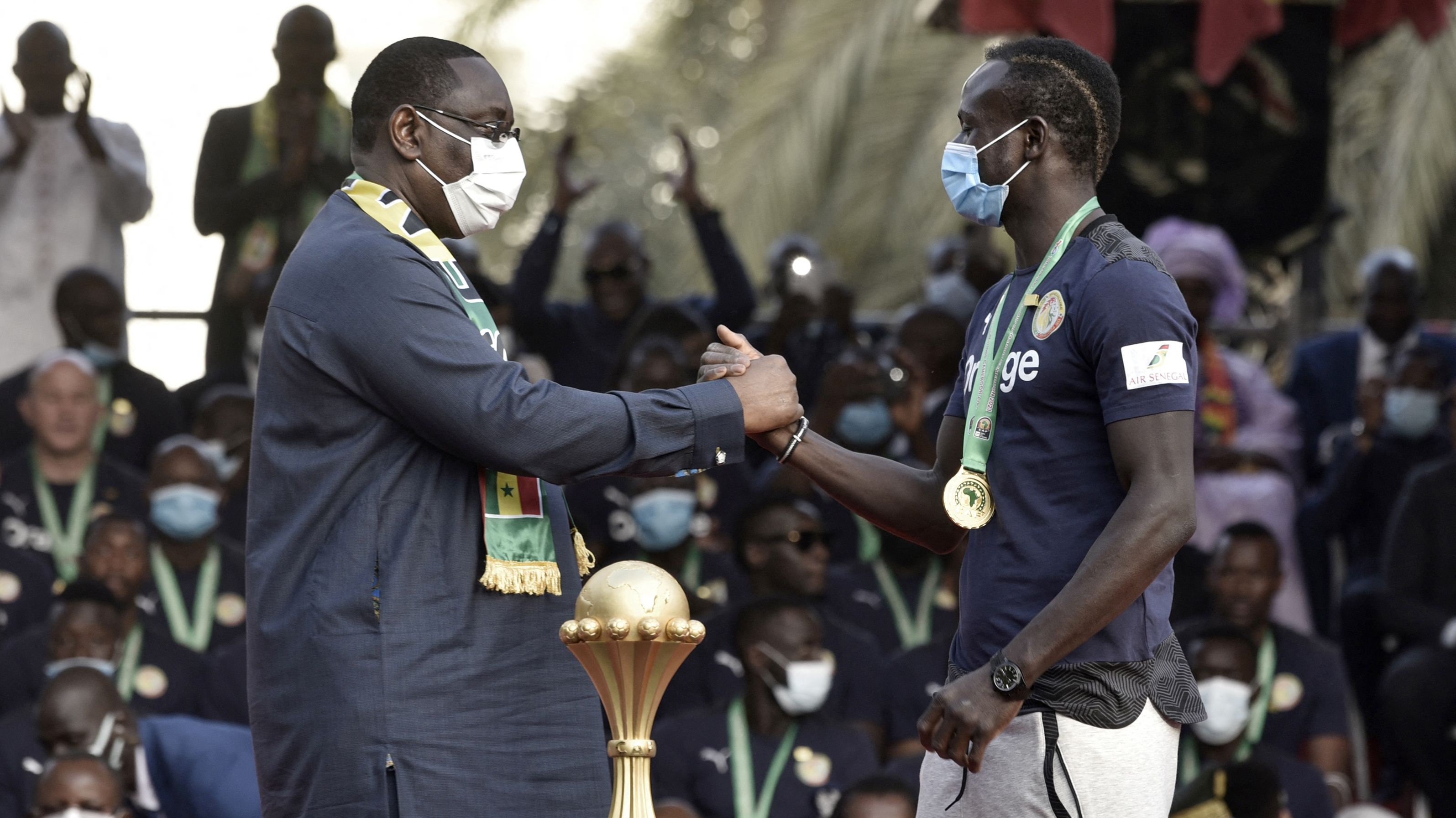 Senegal's President Macky Sall, Sadio Mane, 2022