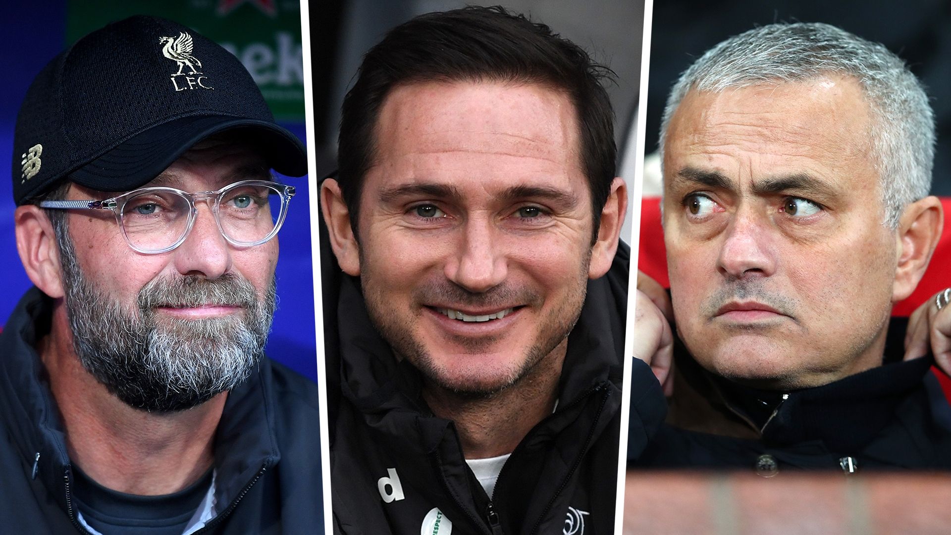Jurgen Klopp Frank Lampard Jose Mourinho