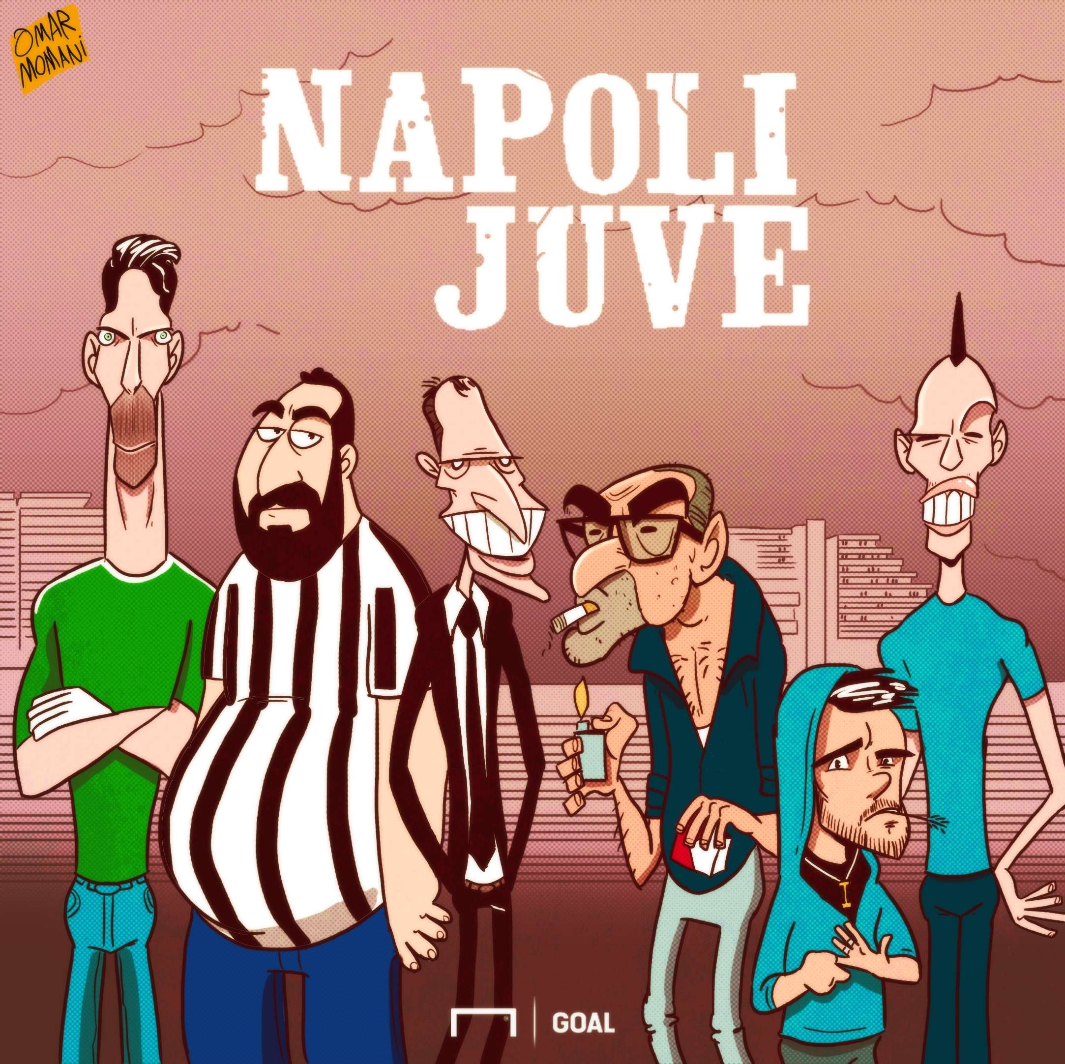 Galeri Kartun Goal Internasional 2017 - Napoli Vs Juventus