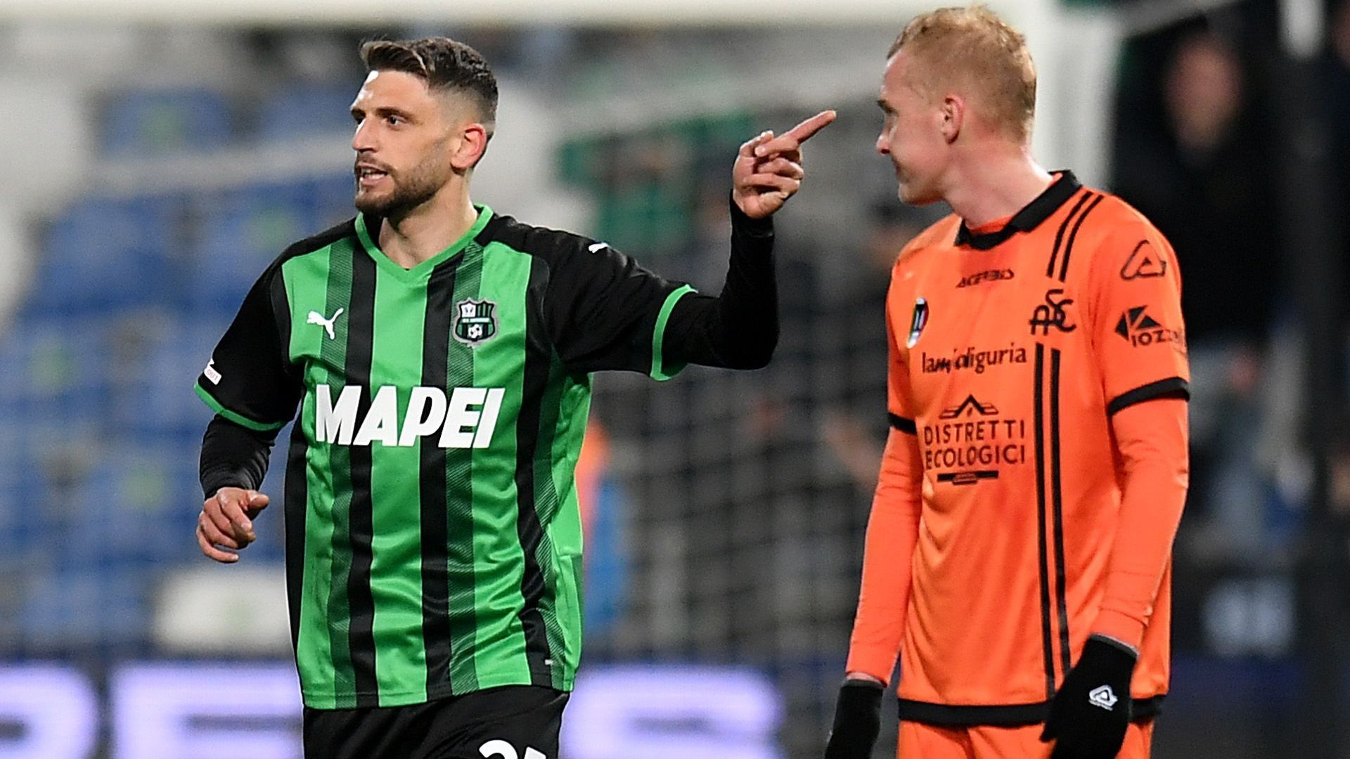 Berardi Sassuolo Spezia celebrating Serie A