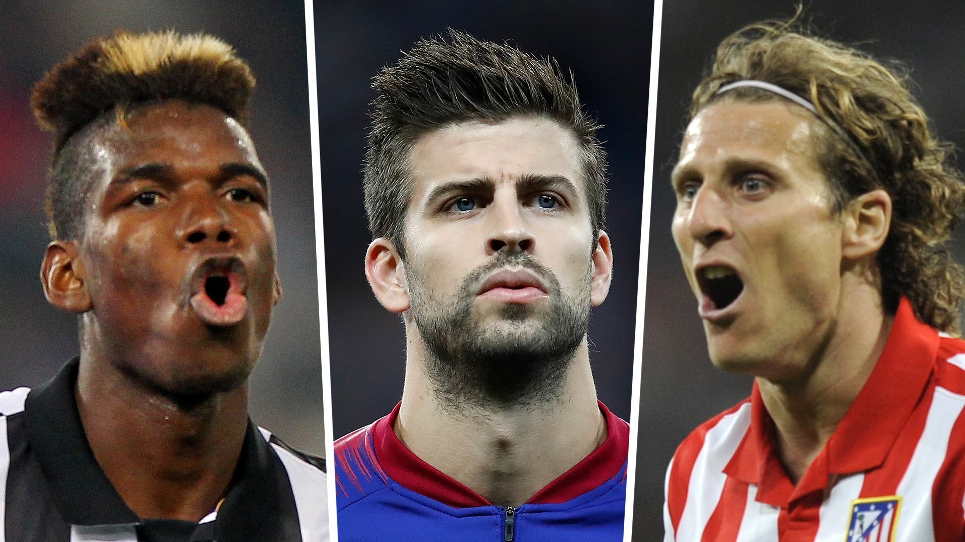 Paul Pogba, Gerard Pique, Diego Forlan
