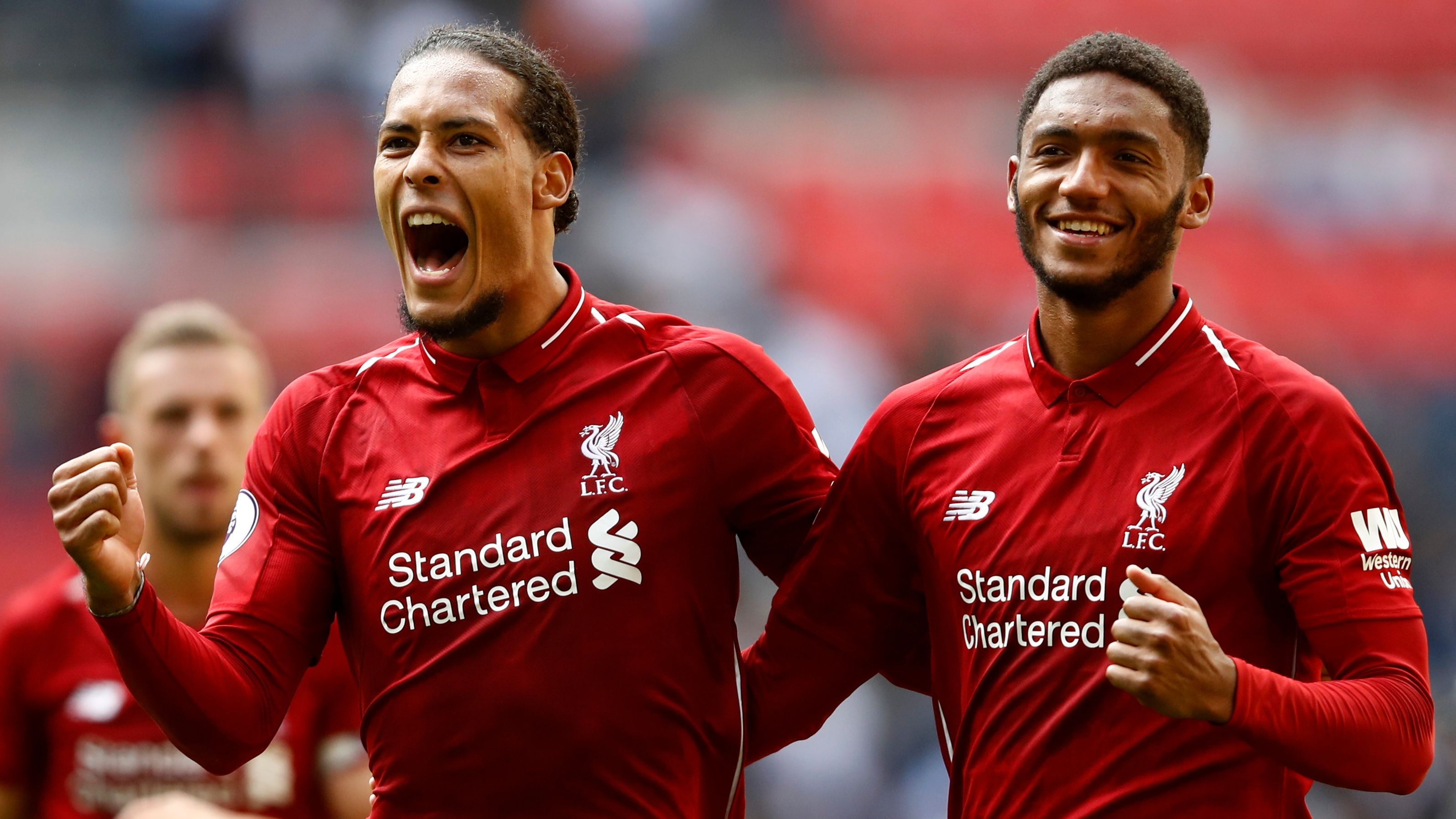 Virgil van Dijk Joe Gomez Liverpool 2018-19