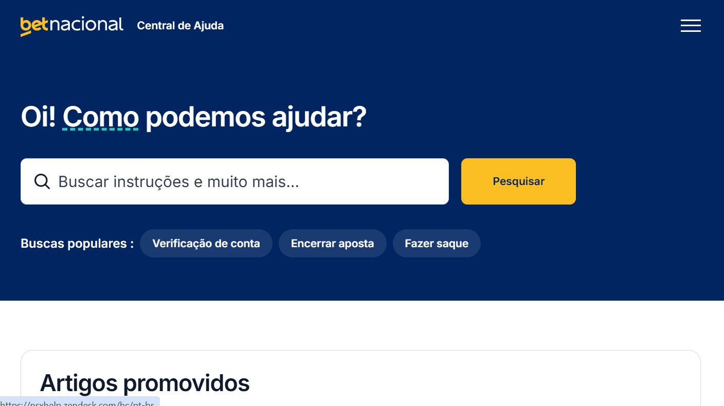 Betnacional Central de Ajuda