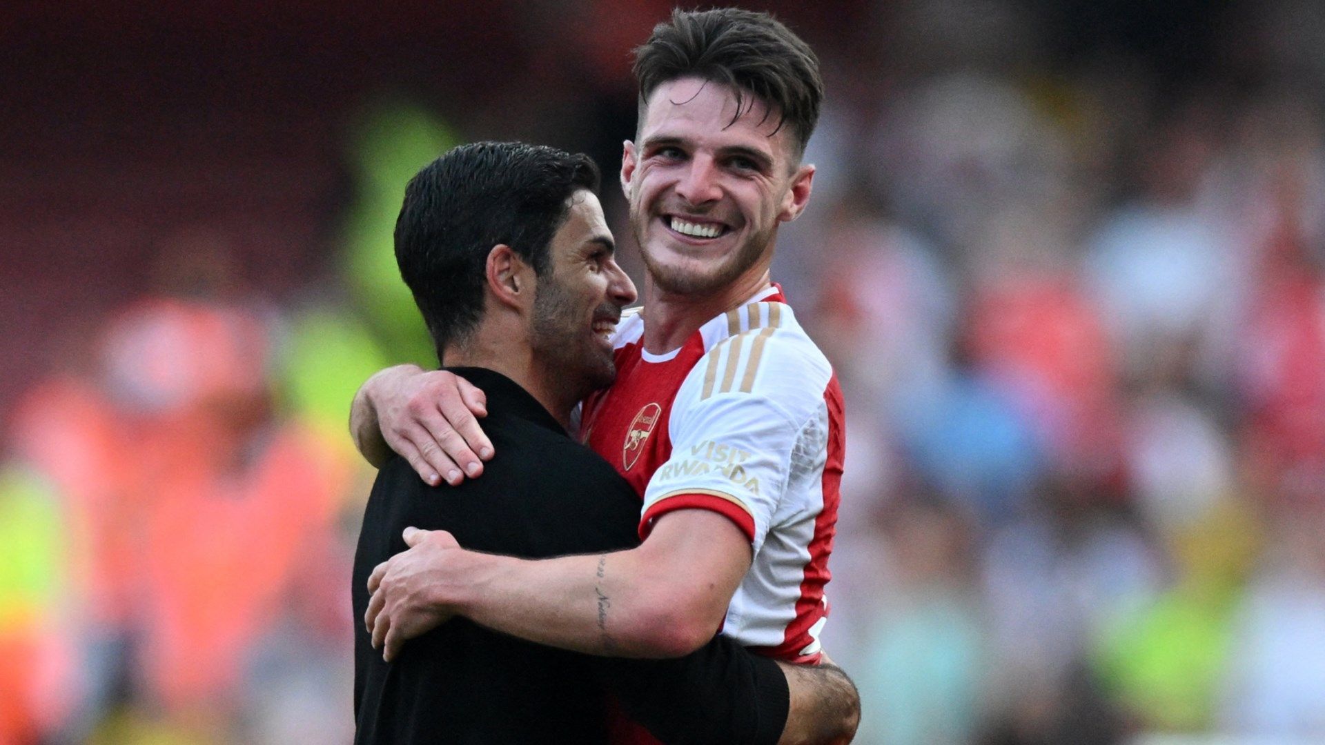 Declan Rice Mikel Arteta Arsenal Premier League 2023-24