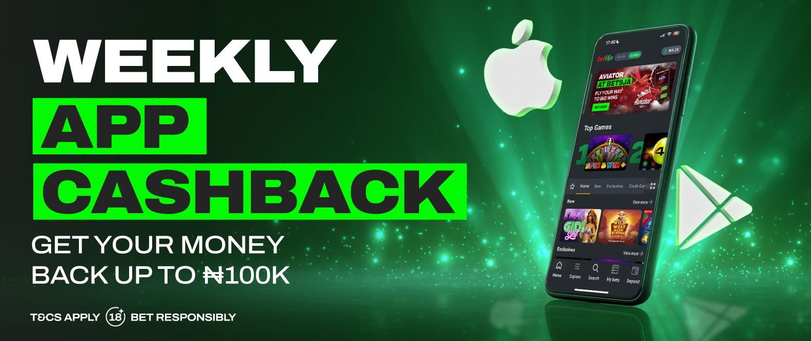 Bet9ja Weekly App Cashback