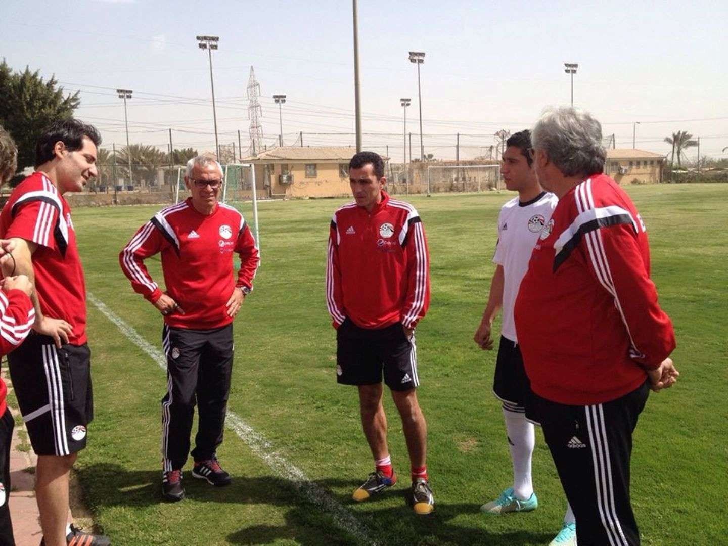 Hector Cuper - Osama Nabih - training the Egyptian team