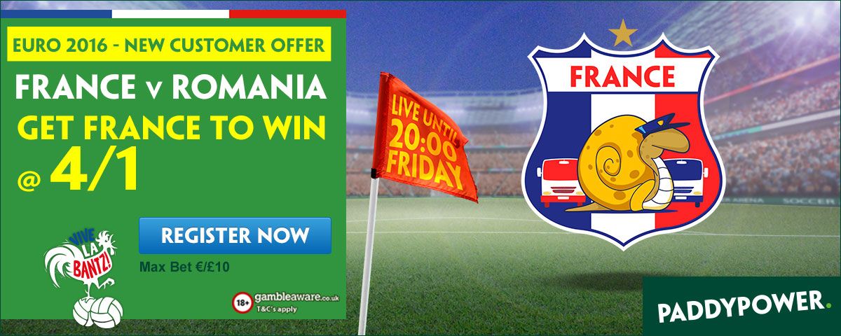 PP FRANCE 4/1 TO BEAT ROMANIA