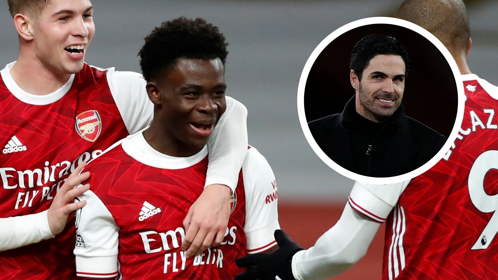 Bukayo Saka Mikel Arteta Arsenal GFX