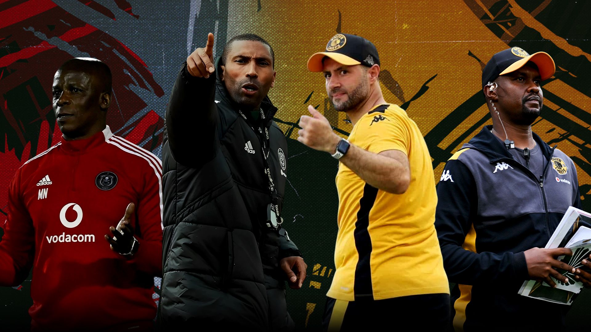 Abdeslam Ouaddou & Mandla Ncikazi, Orlando Pirates, and Cedric Kaze & Khalil Ben Youssef, Kaizer Chiefs 16-9