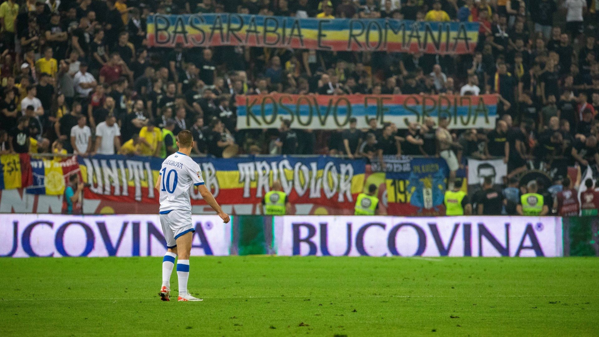 ONLY GERMANY Romania Kosovo fans banner