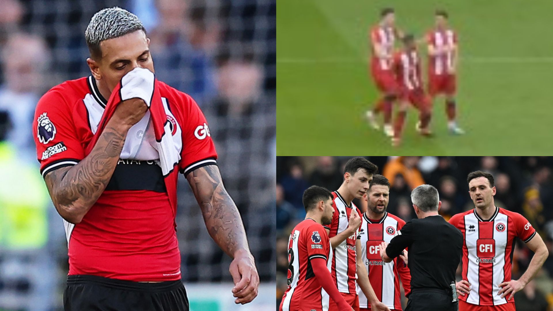 Jack Robinson Vinicius Souza fight Sheffield United Wolves 2023-24