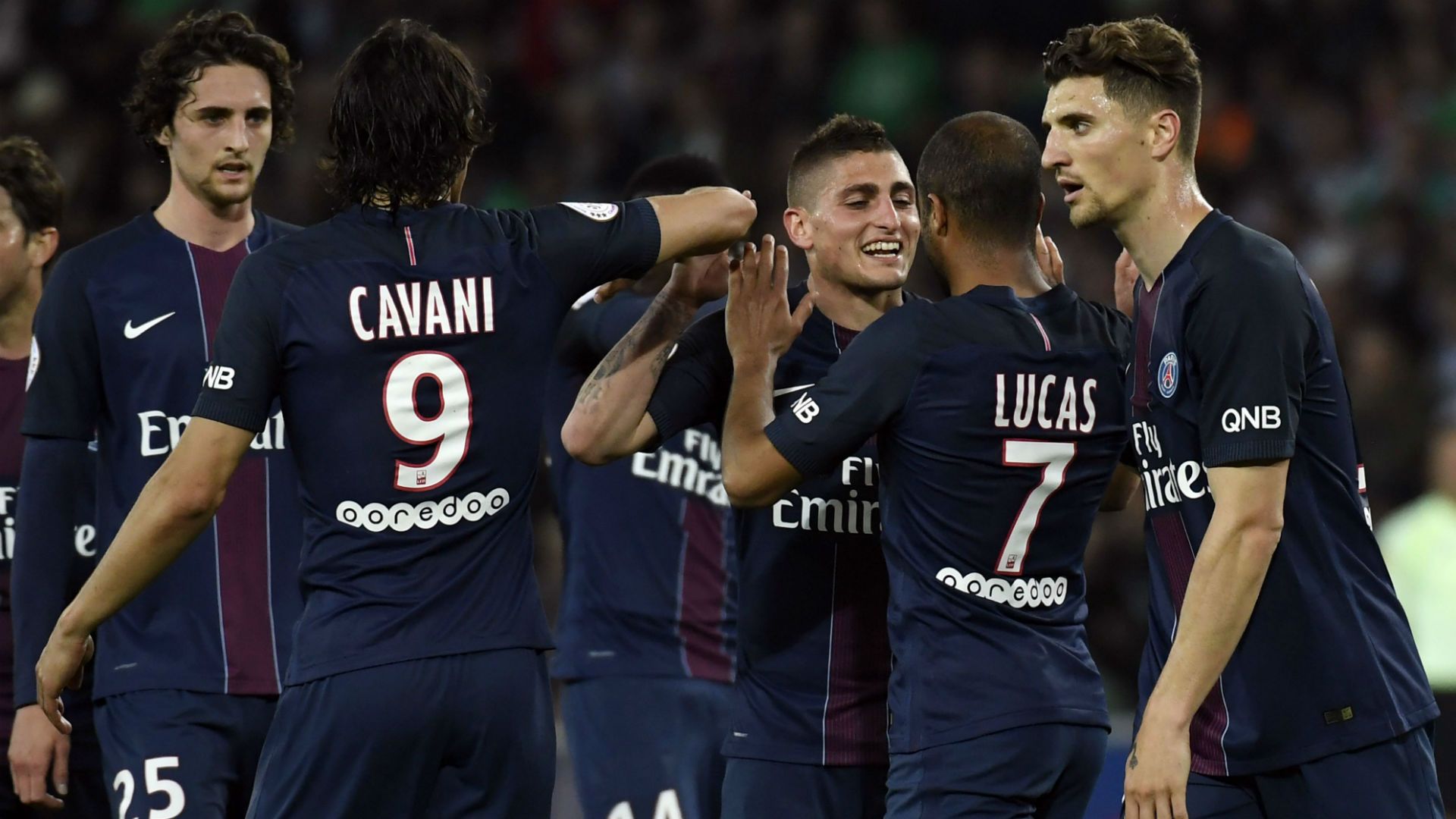 Lucas Moura Marco Verratti Saint-Etienne PSG Ligue 1 14052017