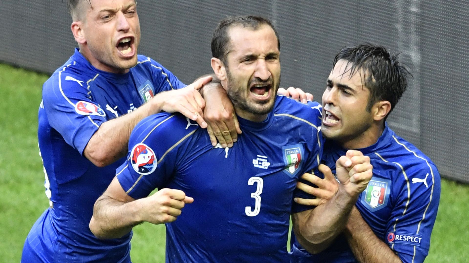 Giorgio Chiellini Italy Spain Euro 2016