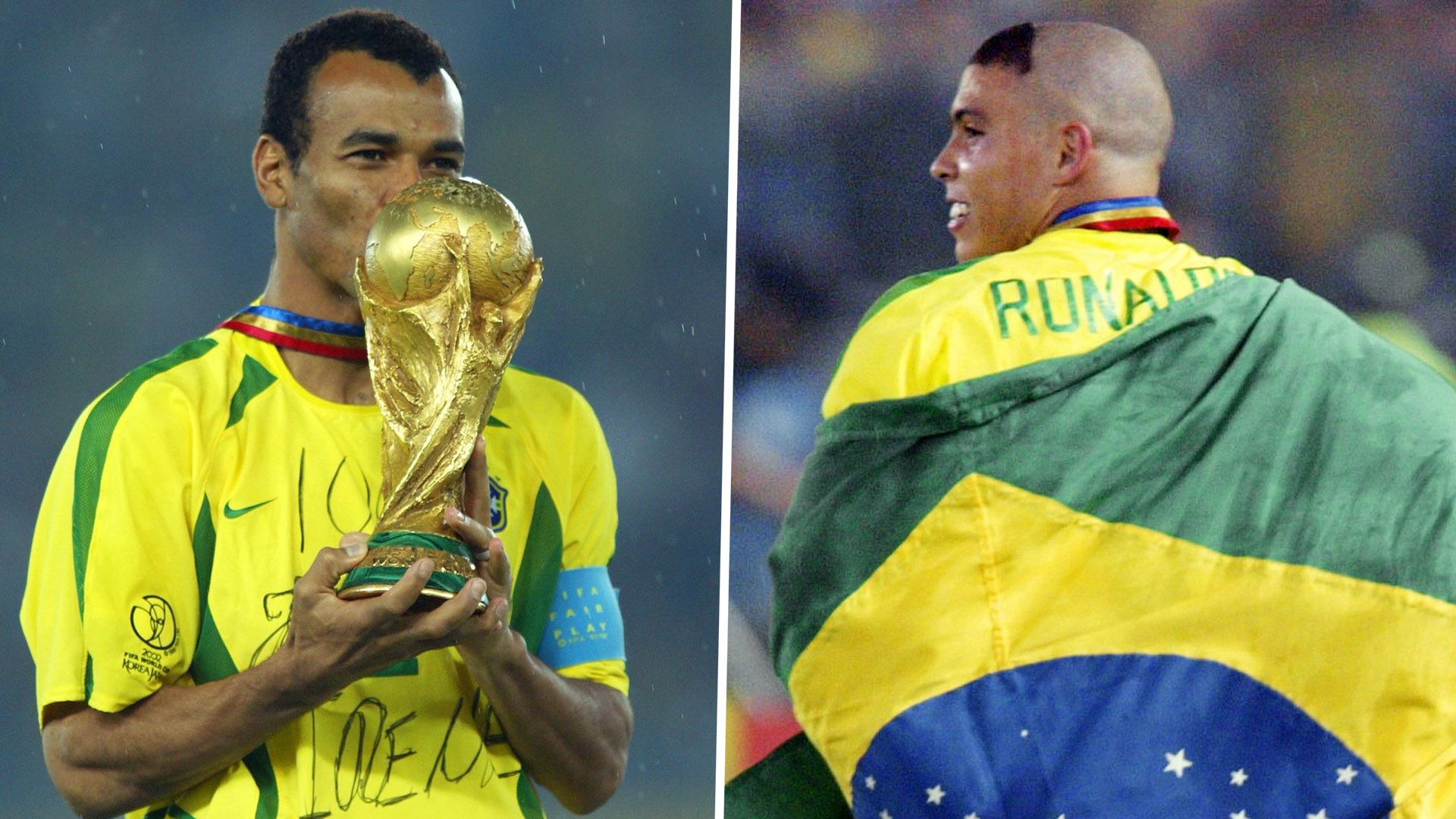 Cafu e Ronaldo seleção brasileira